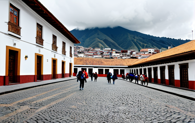 에콰도르 부동산 투자 가능성 - Quito Colonial Architecture**
"A charming colonial-style house in Quito, Ecuador, featuring red til...